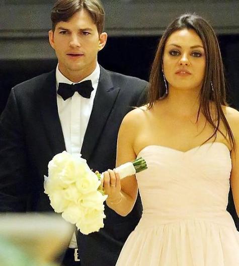 Мила Кунис затащила Эштона Катчера на свадьбу