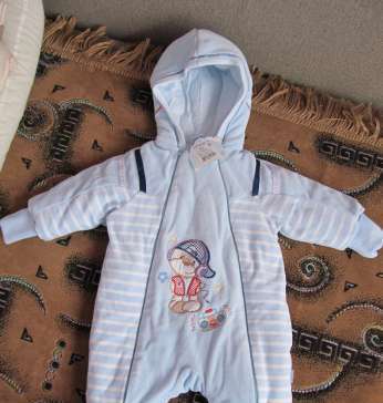 Демисезонный комбинезон Ля-ля и шапочка Mothercare 0-6 мес