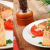 Блюдо из рыбы №2. Запеченный лосось с томатами фото